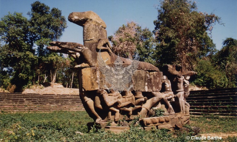 Temple de Neak Pean, cheval Bâlaha (bouddhiste, fin XIIe siècle, roi Jayavarnan VII)