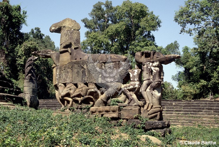 Temple de Neak Pean, cheval Bâlaha (bouddhiste, fin XIIe siècle, roi Jayavarnan VII)